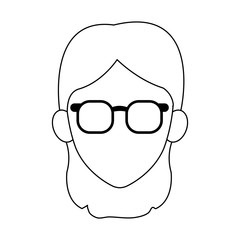 Faceless woman with glasses icon vector illustration graphic design