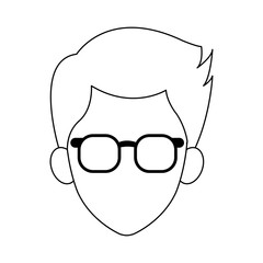 Man faceless with glasses icon vector illustration graphic design