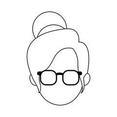 Faceless woman with glasses icon vector illustration graphic design