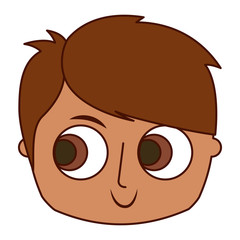 smiling happy face boy male young character