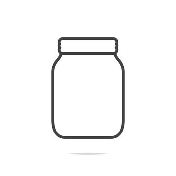 Jar line icon vector
