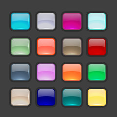 Set of glossy button icons for your design