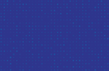 Abstract geometric pattern with small squares different size, scale. Blue color Vector illustration