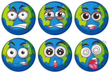 Facial expressions on earth