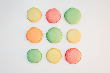 Assorted sweet pastel color macaroons