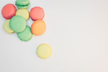 Assorted sweet pastel color macaroons