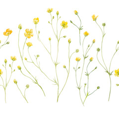 Watercolor floral vector composition