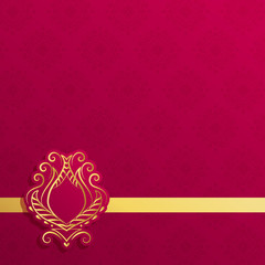 premium background with golden motif ornamental decoration