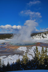 Portrait View of Grand Prismatic Hot Springs