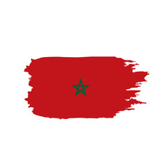 Morocco flag, vector illustration