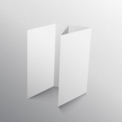four fold paper mockup design