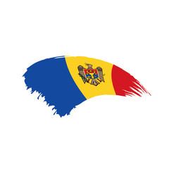 Moldova flag, vector illustration