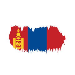 Mongolia flag, vector illustration