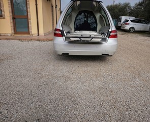 hearse open and empty