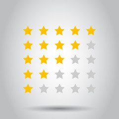 Customer review business concept. Stars rank vector illustration. Rating feedback product.
