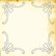 Vector baroque of vintage elements for design. 