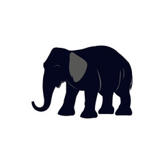 Cartoon illustration of elephant vector icon for web