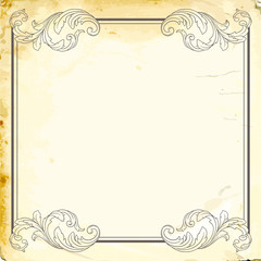 Vector baroque of vintage elements for design. 