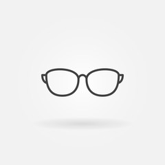 Sunglasses outline vector icon or symbol