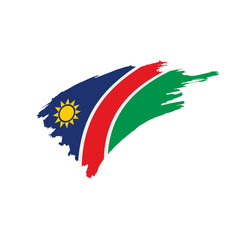 Namibia flag, vector illustration