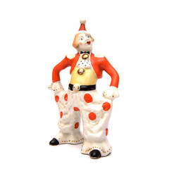 Porcelain vintage clown figurine