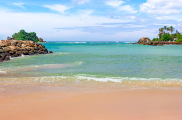 Tropical island in the Indian Ocean.