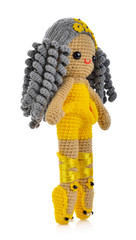 Female doll isolated from white background.