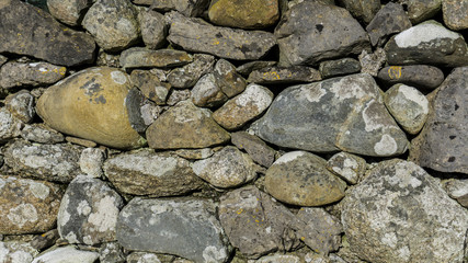 Stone structure on natural aged stones