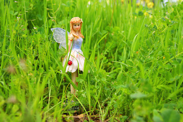 image of magical little fairy in the forest.