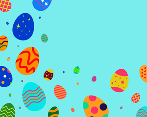 Decorative Easter eggs background