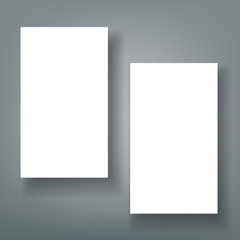 Blank business card with shadow mockup cover template.