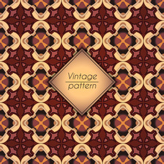 Abstract geometric retro seamless pattern. Vector background.