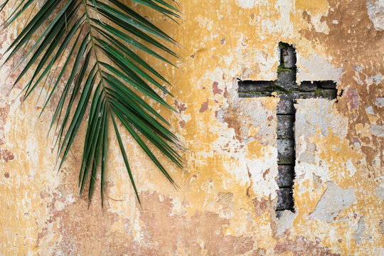 Palm sunday religion and easter holiday concept background