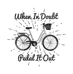 When in doubt pedal it out. . Bicycle, bike in beams.