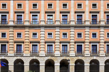 Facades of houses in Toledo Spain