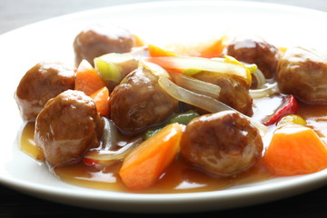 肉だんごの甘酢あん
