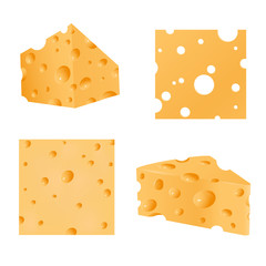 Cheese set for design on white background eps 10 vector illustration