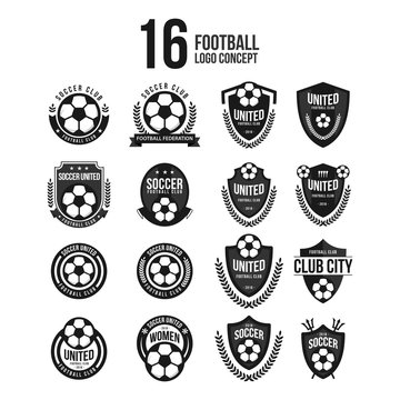 Football Club Logo Set Vector Template Design