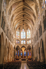 interior of Saint Severin gothic church