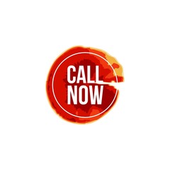 Call Now Label Vector Template Design