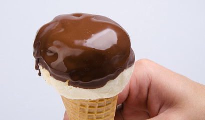 ice cream topped with toppings