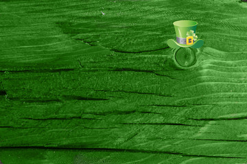 Green wood texture background. Saint Patrick’s day. St. Patrick background. Green wood texture...