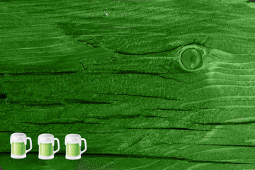 Green wood texture background. Saint Patrick’s day. St. Patrick background. Green wood texture...