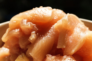chicken meat cooking closeup food