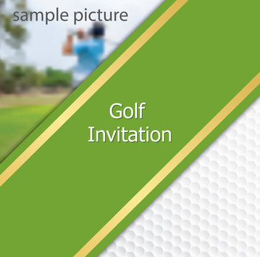 Golf invitation flyer template graphic design