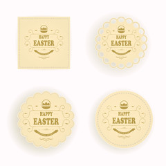 Beige frame with the text of Happy Easter.