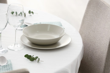 Beautiful festive Easter table setting