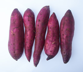 sweet potato on background