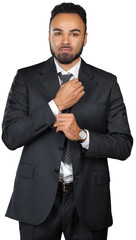 African business man isolated on white