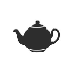 The teapot icon. Tea symbol. Teapot isolated on white background. Vector stock.